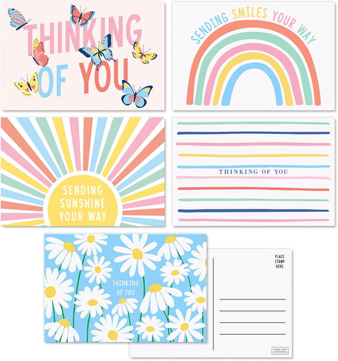 Sweetzer & Orange Thinking of You Postcards Pack (60 cards) 4x6 Assorted Blank Flyers, Sympathy Coupons, Greeting Sheets