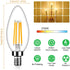12-Pack Dimmable E12 LED Candelabra Bulbs, 40Watt Equivalent, 2700K Warm White, 450Lumens, 4W B11 Vintage Bulbs