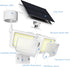 6500K 180 IP65 2-PCS Solar Motion Sensor Outdoor Floodlights with Remote Control, LED Waterproof,Solar Security Outdoor