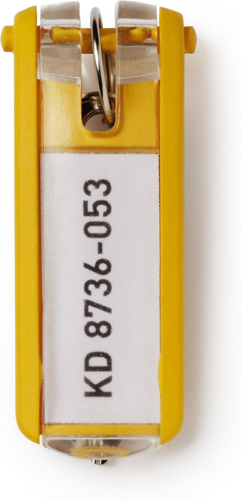 DURABLE Key Tags, Yellow - 6 Pack (195704)