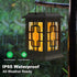 2 Pack Solar Lanterns Outdoor Waterproof, Hanging Solar Lights for Outside Black Hanging Solar Powered Lantern