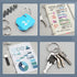 HDTXZYGOOD 2 Inch (10 Pack) Binder Rings Heavy Duty Loose Leaf Metal Book Rings, Nickel Plated Steel Keychain Key Rings