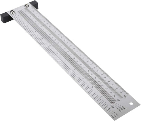 Ultra Precision Scribing Ruler 12in, Anti-Rust Stainless Steel Woodworking Marking Tool for Gauging and Measuring
