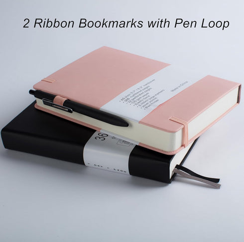 Thick Bullet Dotted Journal with 366 Numbered Pages, A5 Journal for Writing with 100GSM Dot Grid Paper, Leather