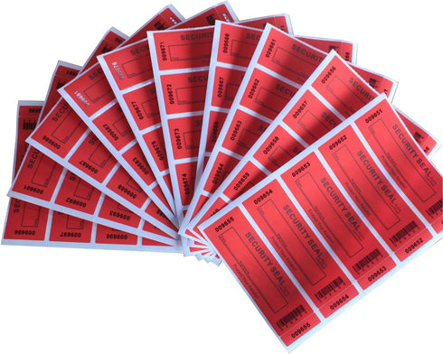 TamperSeals Group - 50pcs Total Transfer Tamper Evident Security Warranty Void Stickers/Labels/Seals (Red, Large 35 x