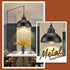 SoodMi 15FT Plug in Pendant Light, Hanging Lights with Plug in Cord, On/Off Switch, Industrial Pendant Light with Plug