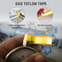Yellow Gas Pipe Thread Sealant Tape - Pack of 2, 260" Length 1/2" Width for Propane, Natural Gas, and More