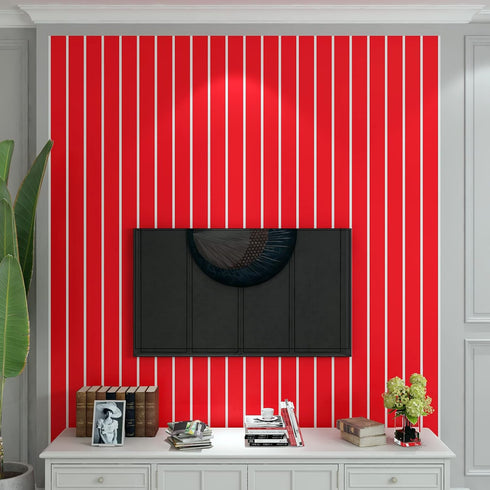 YENHOME Red Bulletin Board Borders, Straight Edge Decorations for Back to School Trim Peel and Stick Wallpaper 3"X590"
