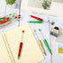 Whaline 24Pcs Beadable Ballpoint Pens in Red, Green, Gold, Retractable Gel Ink with Extra Refills for Xmas DIY Supplies