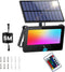 Galavasen Solar Color Changing Flood Lights Outdoor, 16.4FT Cable 16 Million RGB Solar