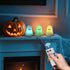 Flamless 18-key 12 Eldnacele Ghost Flickering Candles with Remote and Timer, Color Changing Battery Operated Spooky