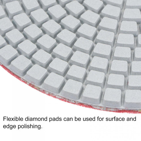 uxcell 5-Inch Diamond Polishing Pad 500 Grits Wet/Dry Grinding for Stone Concrete Marble Countertop Floor (2pcs)
