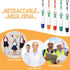 Retractable Pen with Lanyard, Neck Pens in a Rope, 4 Color Ink Ballpoint Pen with Chain for Nurses, Students, Office
