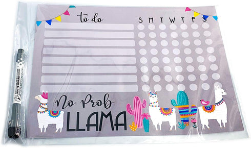 Kid’s Dry Erase Whiteboard Chore Chart with Removable Adhesive Decal, Fine-Tip Magnetic Marker Included, 9” x 12”