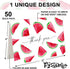 50 Pack Summer FYSUIMU Watermelon Thank You Cards Boxed Note Cards with Envelope Sticker Fruit Greeting Blank Card