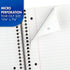 Mead 5 Subject Spiral Notebook, College Ruled, 180 Sheets, 10-1/2" x 8", Color Selected For You, 1 Count