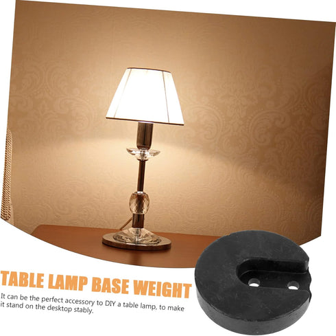 Weighted Table Lamp Base, Practical Counterweight for DIY Table Lamps, Round Base Weight for Desk Lamp Stability