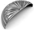 JETLAND 4 Pack, 3" CP0813AN076 Cabinet Hardware Cup Pulls - Antique Gray Petal Pattern, Hole Centers, Vintage Pulls