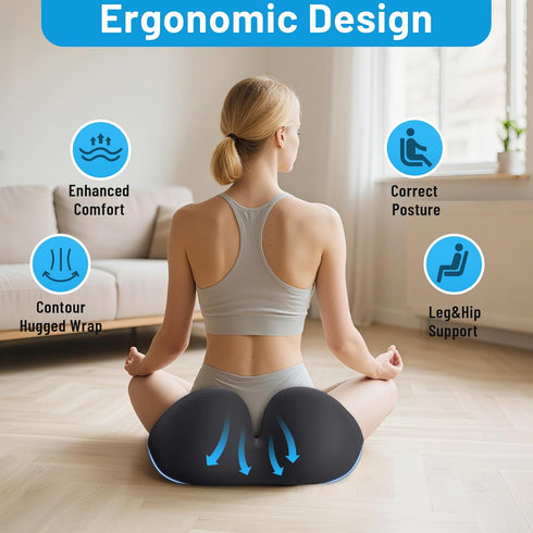 Tailbone CushZone Memory Foam Seat Cushion for Office Chair, Ergonomic Coccyx Cushion for Desk Chair, Support Pillow