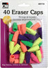 Charles Leonard Pencil Eraser Caps, Assorted Colors, 40 Per Pack, 24 Packs