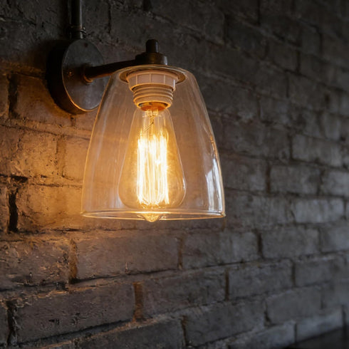 1-5/8 Inch E26 5.5"W 6.1"H Glass Lamp Shade Replacement for Table Lamps/Floor Lamp/Chandelier/Pendant Light
