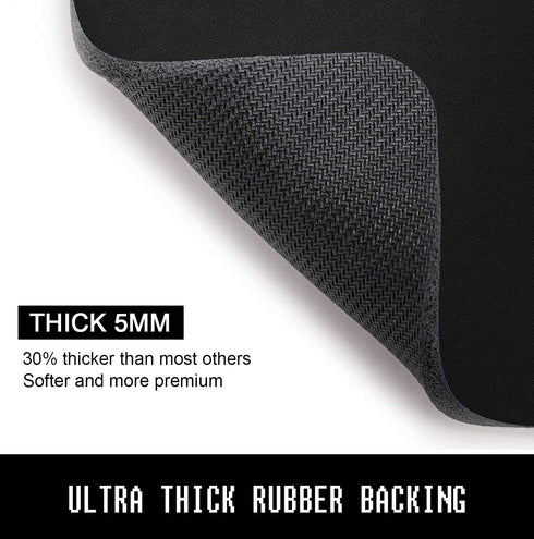 Niniubye 30% 8 10 Inch 5 mm, Mouse Pad, Thicker Black Computer Pad, Anti-Slip Rubber Mouse Mat with Stitched Edges