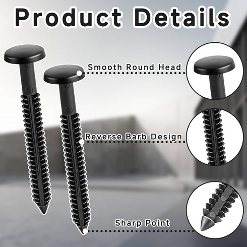 GeekNi 12Pcs 3 Inch Vinyl Shutter Fasteners Strongest Plastic Shutter Screws Window Shutters Hardware Exterior Spikes