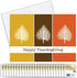 Thanksgiving Cards for Business & Family (Autumn Trees) Greeting Card Set Pack