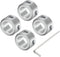 uxcell Set Screw Shaft Collar for 8mm Shaft, 4pcs Clamping Collars, Aluminum Alloy with M4 Set Screws & Wrench