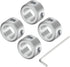 uxcell Set Screw Shaft Collar for 8mm Shaft, 4pcs Clamping Collars, Aluminum Alloy with M4 Set Screws & Wrench