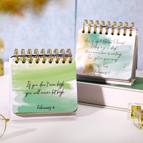5.5" 4.8", Motivational & Inspirational Daily Calendar - Daily Flip Calendar with Inspirational Quotes, x Undated