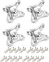 TAODAN 4PCS Zinc Nickel Alloy L Shaped Brackets Heavy Duty Removable Butterfly Right