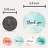 Thank You Stickers Roll | Elegant Water Color with Gold Foil | 1.5 inch | 500 Waterproof Labels for Small Business