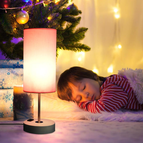 3 Dimmable Table Lamp with USB Port - Desk Lamp Touch Lamp Bedside Lamps for Bedroom, Way Small Lamps for Living Room
