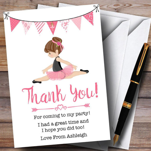 The Card Zoo Cute Ballerina Ballet Party Thank You Cards