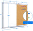Magnetic White Board and Cork Board Combo, 24 x 18 Inches, Wall Mounted Dry Erase Bulletin Board for Home, School,