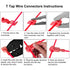 MuHize T-Tap Connectors Kit - 150 Pcs, 22-18 AWG Quick Splice Terminals with Male Spade Disconnects, Water-Resistant