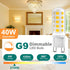 G9 Bulb Dimmable, 2700K G9 Bulbs 4W, 40W 430 T4 120V, 6-Pack DiCUNO LED Warm White, LED Light Equivalent to Halogen