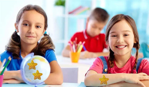 Sparkly Foil Small Star Stickers, 500Pcs Gold Star Stickers for Kids Reward and Arts and Crafts Supplies