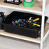 Leendines 24 Commercial Set 4 Liters Plastic Meat Tub Bus Box, Black Bus Bin/Bus Totes