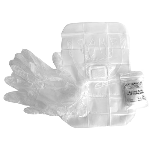 CPR Student Training Kits with Shield & Gloves, 10 pack, MCR Medical