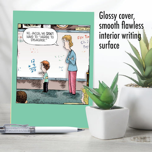 NobleWorks Funny Thank You Teacher Graduation Card, 1 Card with 5 x 7 Inch Envelope - Humor Notecard for Grad