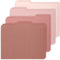 Whaline 24 Pack Dusty Pink File Folders, Letter Size, 4 Colors Gradient Pink with 1/3 Cut Tab