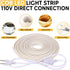 pcningled 110V IP67 3000K 2 6.56ft) COB LED Strip Outdoor LED Strip Lights Waterproof Warm White, Meters Flexible Strip