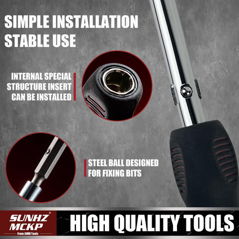 SUNHZMCKP 18-in-1 Portable Screwdriver Set with Slotted/Philips/Pozi/Torx/Square and Magnetizer Demagnetizer