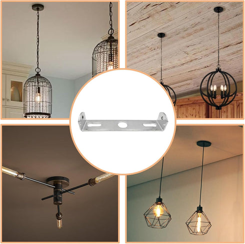 SPNKMJUJ 4 Packs 4.13" Ceiling Light Mounting Bracket Light Fixture Mounting Bracket with Screws for Chandelier