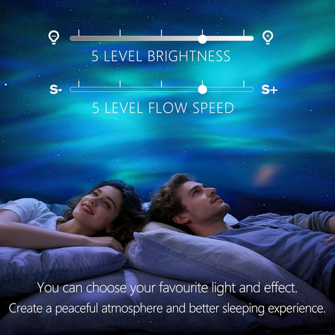 33 Northern Galaxy Light Aurora Projector, Star Projector with Light Effects, Starry Nebula LED Lamp for Bedroom