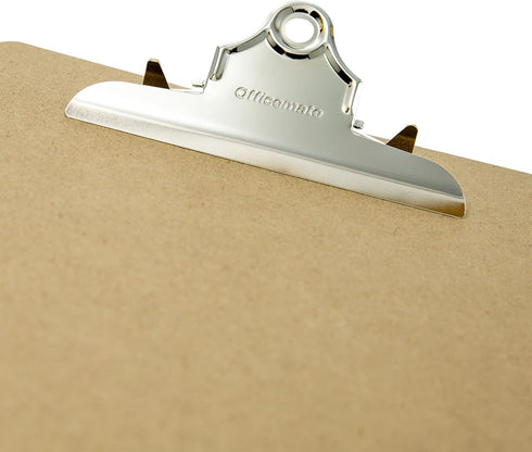Officemate 3 Pack Recycled Wood Clipboard, Letter Size, 9" x 12.5" with 6" Clip, Brown (83133)