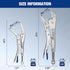 2-Piece Set, 6.5 Inch 10 Inch WORKPRO Locking Pliers Long Nose & Curved Jaw, CR-MO Steel Construction with Adjustable