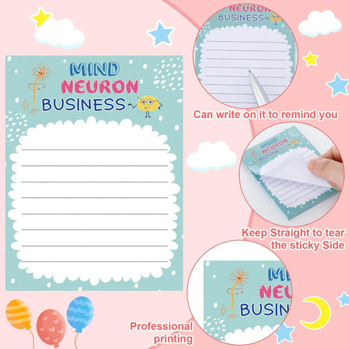 Jetec 36 Pads Nurse Notepads, 3 x 4 Inch, Funny Nursing Appreciation, Self Adhesive Memo Pad for Office Gifts